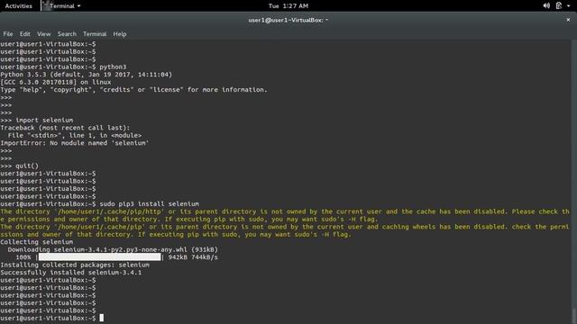 python ImportError: No module named selenium смотреть онлайн