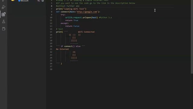 Simple Python | Preview of a simple internet connection test: смотреть онлайн