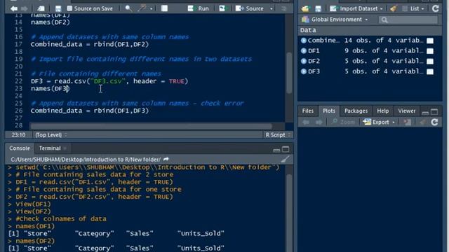 Rbind and Bind Rows Append Two Dataframes with same and different column names смотреть онлайн