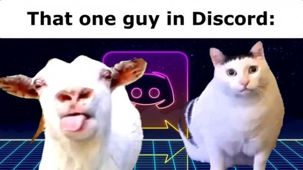 Goat Talking to Clueless Huh Cat Meme