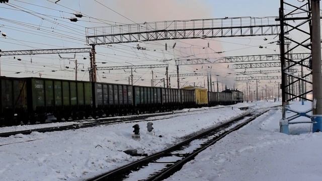 Тепловоз 2ТЭ10М-0356. Отправление на Бийск. Звук 10Д100. смотреть онлайн