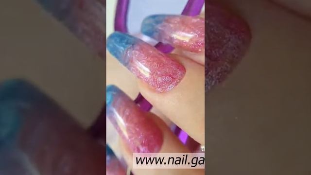Аквариумный маникюр на короткие ногти| Самый красивый маникюр 2022 | Идеи маникюра 2022 смотреть онлайн