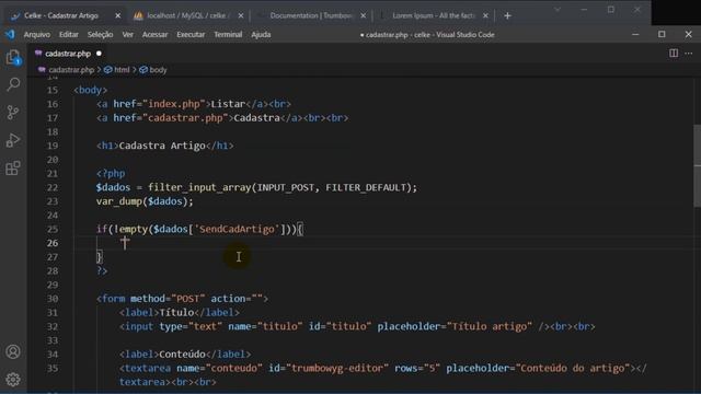 Como integrar o editor Trumbowyg no campo textarea com PHP смотреть онлайн