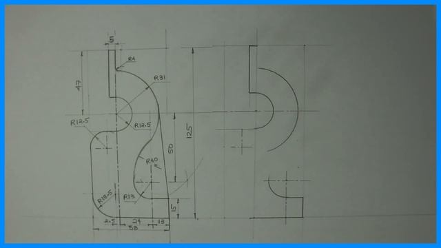 Machine drawing - 13 - Engineering drawing - Technical drawing смотреть онлайн