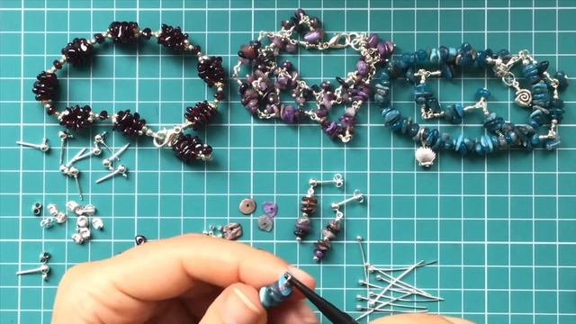 Как сделать серьги с камнями | Серьги своими руками | Серьги из бусин мастер класс смотреть онлайн