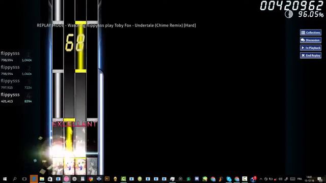OSU!MANIA Undertale Chime remix смотреть онлайн