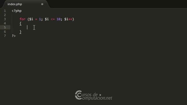 Estructura de control FOR en PHP смотреть онлайн