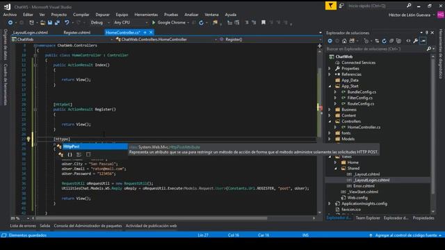 Curso de C# .NET | Vistas en MVC .Net, Razor | #7 смотреть онлайн