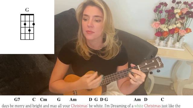I'm Dreaming of a White Christmas Ukulele Tutorial with Chords смотреть онлайн