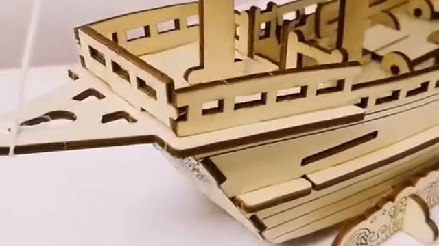 3D Wooden ship Jigsaw Toys Learning building ferry model sailing boat plane puzzle Aircraft DIY woo смотреть онлайн