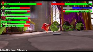 The Angry Birds Movie (2016) Final Battle with healthbars 3/4