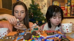 СЛАДКИЙ?МУКБАНГ/?НОВОГОДНИЕ ПОДАРКИ/БАРНИ, МИЛКА,ОРЕО/ СНИКЕРС, МАРС, СКИТЛС, ТВИКС/ SWEET MUKBANG