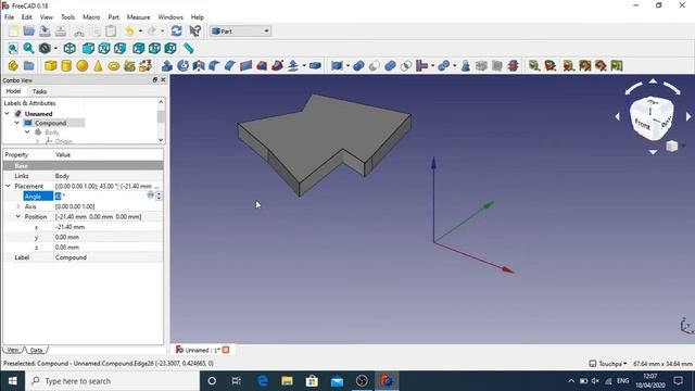 FreeCAD: Changing the axis, pivot point or point of rotation of an object смотреть онлайн