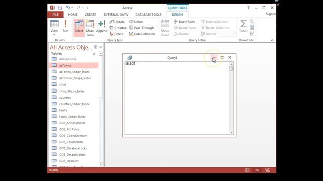 Creating a Query In SQL View (MS Access) смотреть онлайн
