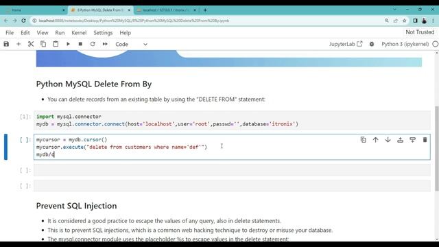 How To Delete Data from MySQL Database using Python - SQL DELETE Statements to Remove Records смотреть онлайн