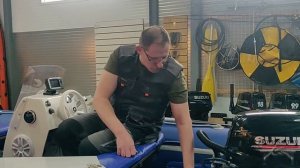 Оснащение лодки ПВХ Адмирал 410 установка дистанции на лодочный мотор Suzuki DF 9.9BS