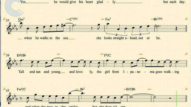 Soprano Sax - Girl from Ipanema - Stan Getz - Sheet Music, Chords, & Vocals смотреть онлайн