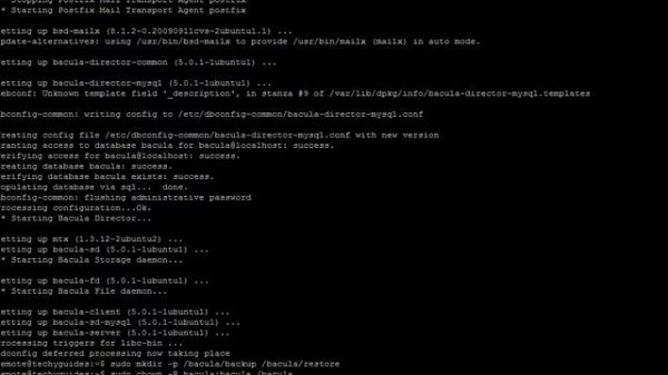 Setup bacula on Ubuntu Linux