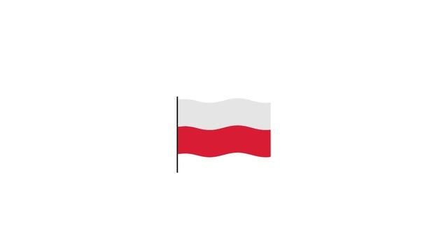 Poland flag Lottie JSON animation смотреть онлайн
