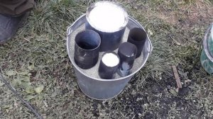 Отливка круглой болванки из алюминия для ведущего шкива гриндера. Расплавил ведро алюминия.