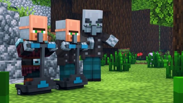 Villager vs Pillager Life 8 - Minecraft Animation смотреть онлайн