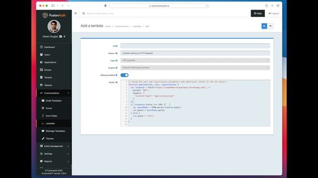 Making an HTTP Request in a FusionAuth Lambda смотреть онлайн