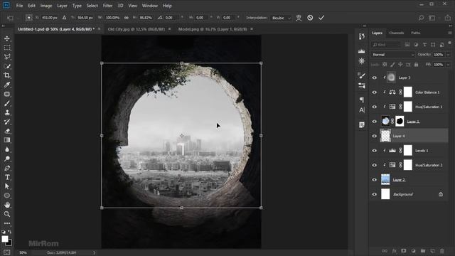 Create a Old City Photo Manipulation in Adobe Photoshop CC смотреть онлайн