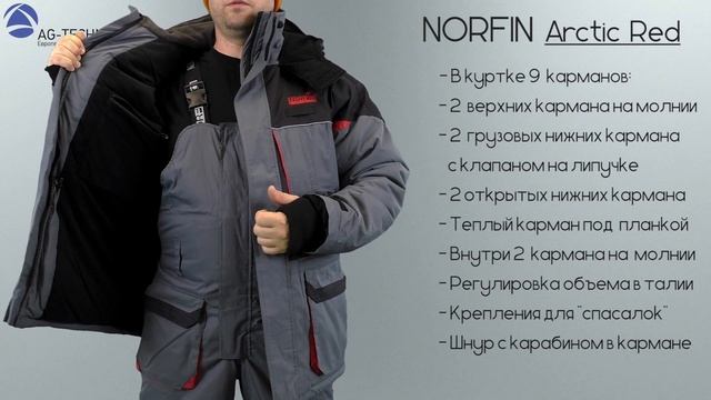Зимний рабочий костюм Norfn Arctic Red смотреть онлайн