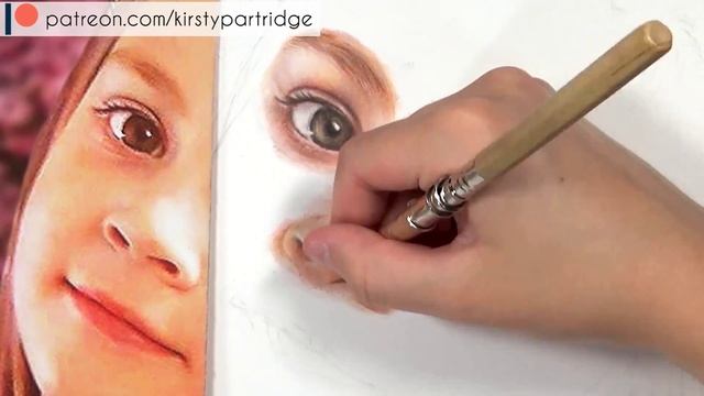 Coloured Pencil Portrait Tutorial: How to Draw a Face in Coloured Pencil | Part 1 смотреть онлайн