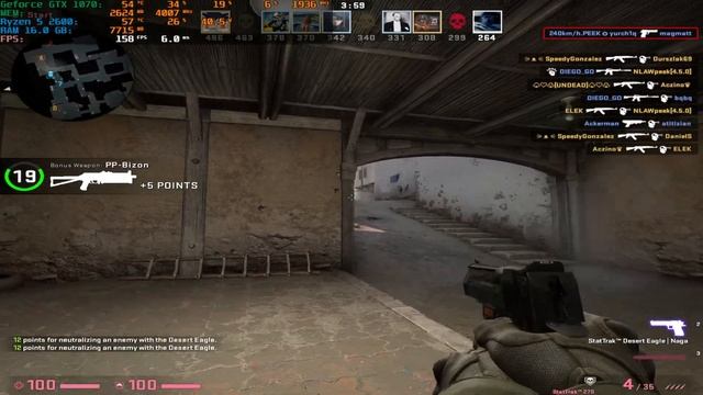 CS:GO : Ryzen 5 2600 + GTX 1070 8GB | 1280х960 - 4:3 [4K] [CHACK FPS] смотреть онлайн