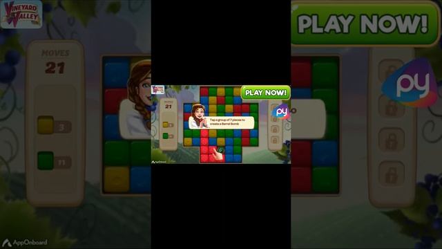 Vineyard Valley: Match & Blast Puzzle Design Game Gameplay | Game Demos | PYGamePlay смотреть онлайн
