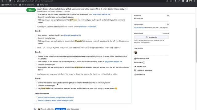 Git and Github training #10: Github UI - General information about the training tasks смотреть онлайн