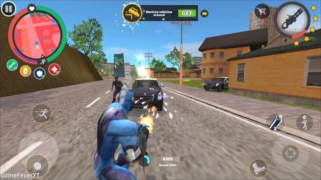 Rope Hero Vice Town - (Rope Hero Fight Army Tanks) BBQ Gun Destroy AI Police Car Robot - HD смотреть онлайн