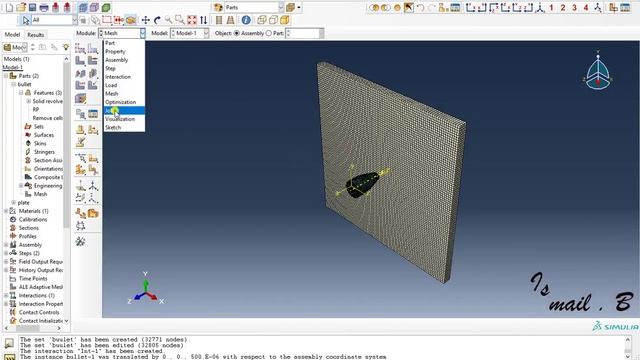 bullet impact with aluminium plate with different angle orientation using #ABAQUS смотреть онлайн