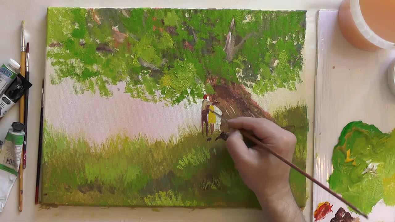 Как рисовать акрилом. Картина в детскую комнату. смотреть онлайн