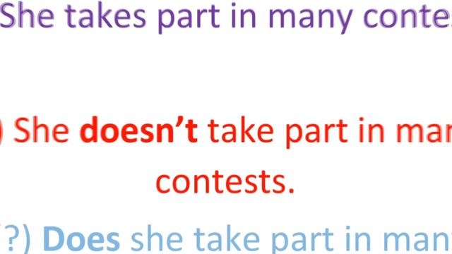 Quick grammar - Present Simple negatives and questions смотреть онлайн