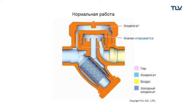 Анимация принципа действия: Дисковый конденсатоотводчик ThermoDyne® смотреть онлайн