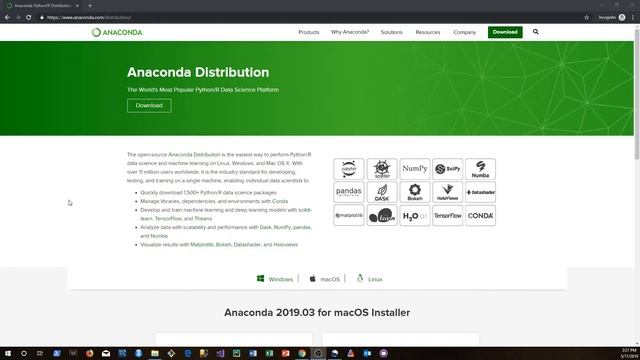 Anaconda - instalacja na Windows 10, python 3.7 смотреть онлайн