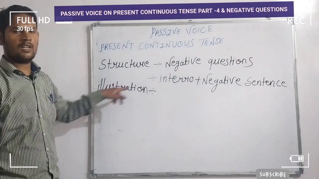 SPOKEN ENGLISH, PASSIVE VOICE ON PRESENT CONTINUOUS TENSE PART - 4. & NEGATIVE QUESTIONS смотреть онлайн