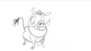 рисунок вк - пумба (pumba from cartoon «king on lion» - speed drawing)