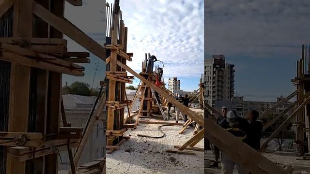 Заливка бетоном Колон и Диафрагмы жёсткости смотреть онлайн