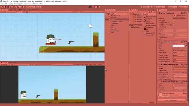 Как подобрать/бросить предмет в Unity 2d смотреть онлайн