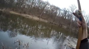 Ловля на фидер РАННЕЙ весной Река "Северский Донец"