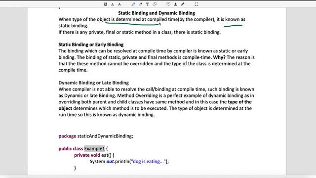 Static Binding and Dynamic Binding Video-1 смотреть онлайн