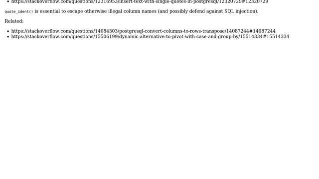 Databases: How do I generate a pivoted CROSS JOIN where the resulting table definition is unknown? смотреть онлайн
