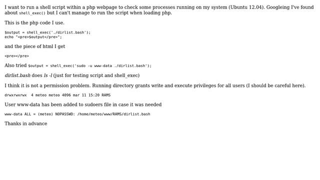 Run bash script from php смотреть онлайн