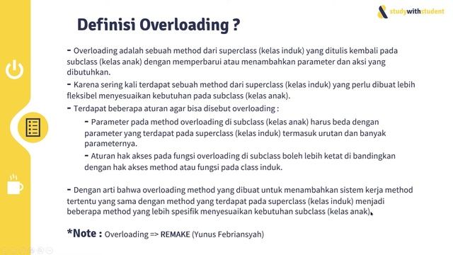 #7 Konsep Overriding Dan Overloading Pada Pemrograman Berorientasi Objek | KONSEP PBO / OOP
