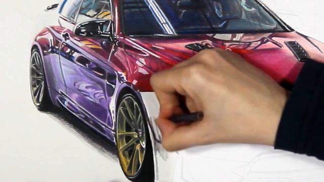 BMW M4 Cabrio Car Drawing смотреть онлайн