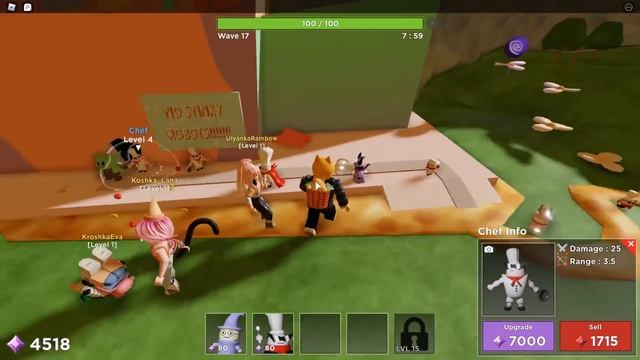 МИЛАШКИ ЗАЩИЩАЮТ МОЙ ДОМ В РОБЛОКС Roblox Tower Heroes смотреть онлайн