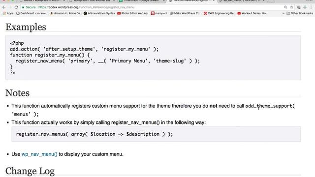 WordPress functions register nav menu and wp nav menu Creating Menus смотреть онлайн